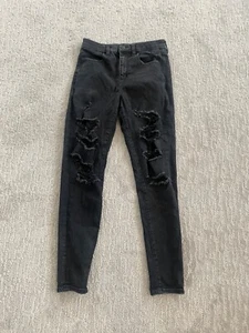 Women's Black American Eagle Next Level Stretch Jeans - Size 6 - Picture 1 of 4
