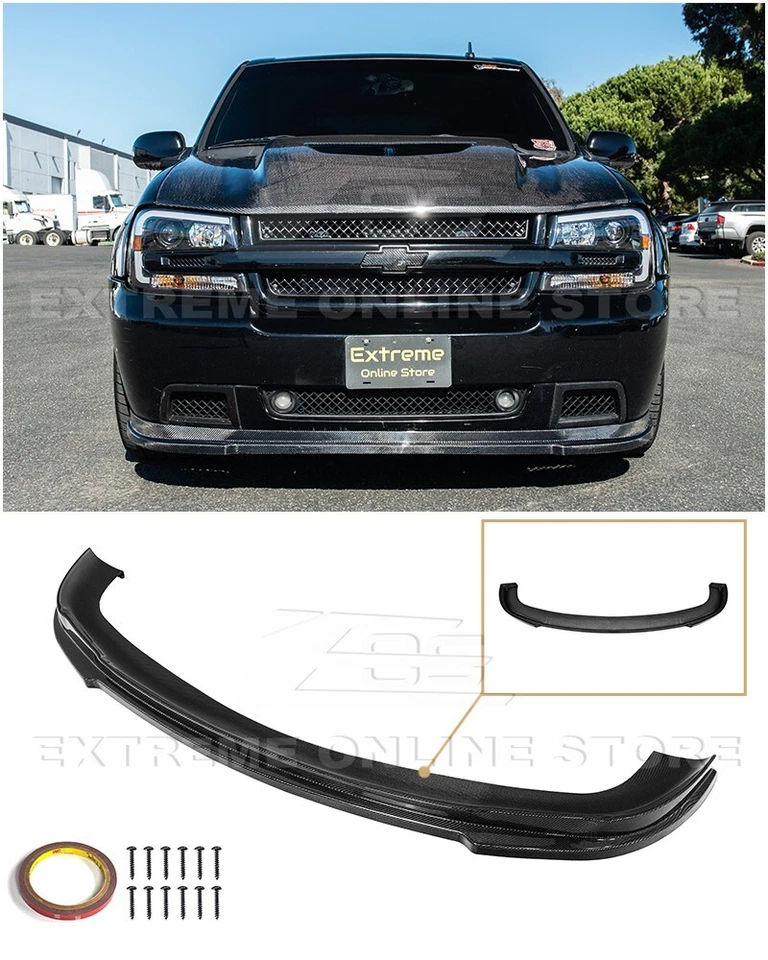 For 06-09 Chevrolet Trailblazer SS CARBON FIBER Front Bumper Lip Splitter - Image 1 of 4