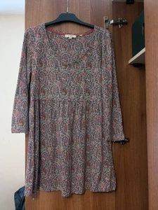 Fat Face Ladies Multicolour Paisley 3/4 Sleeve Cotton Linen Tunic Top Size 10 UK - Picture 1 of 5
