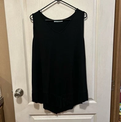 Camiseta sin mangas Chatoyant negra grande para mujer Foto 1 de 4