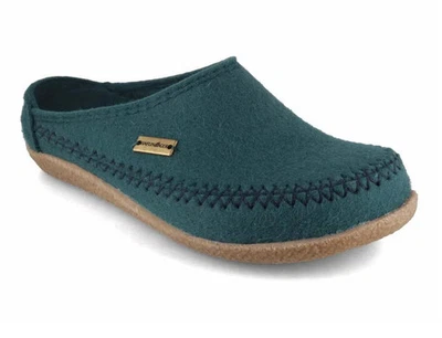 HAFLINGER Men Women Clogs Blizzard Credo, pine green - Image 1 of 4