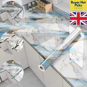 Küche Fliesen Rolle Aufkleber selbstklebend Bad Marmor Aufkleber Wanddeko - Bild 1 von 36