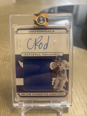 Chris Rodriguez JR 2023 Panini National Treasures Collegiate 03/49 RC - Image 1 of 2