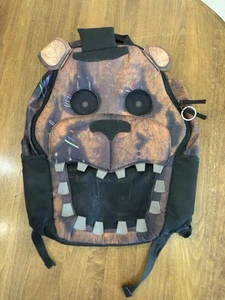 Five Nights at Freddy's Deluxe Freddy Fazbear 3D Backpack FNAF 2016 Rare EUC 18” - Picture 1 of 15