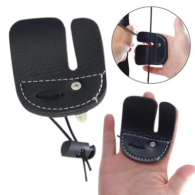 Leather Archery Finger Tab Replacement Durable Finger Guard Protective - Image 1 of 4