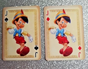 Disney Pinocchio 2 Single Playing Cards 2 Suits: Diamond & Spade - Picture 1 of 4
