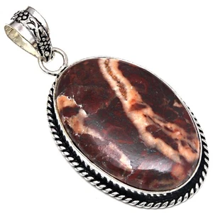 Pendant Designer Jasper Gemstone Handmade Mother Day Silver Jewelry 2" - Bild 1 von 7