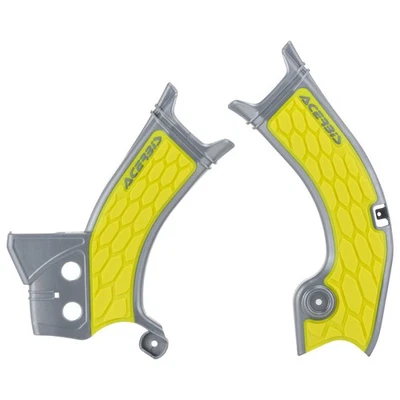 Protectores de cuadro Acerbis X-Grip gris/amarillo para Suzuki RMZ450 2018-2026 Foto 1 de 2