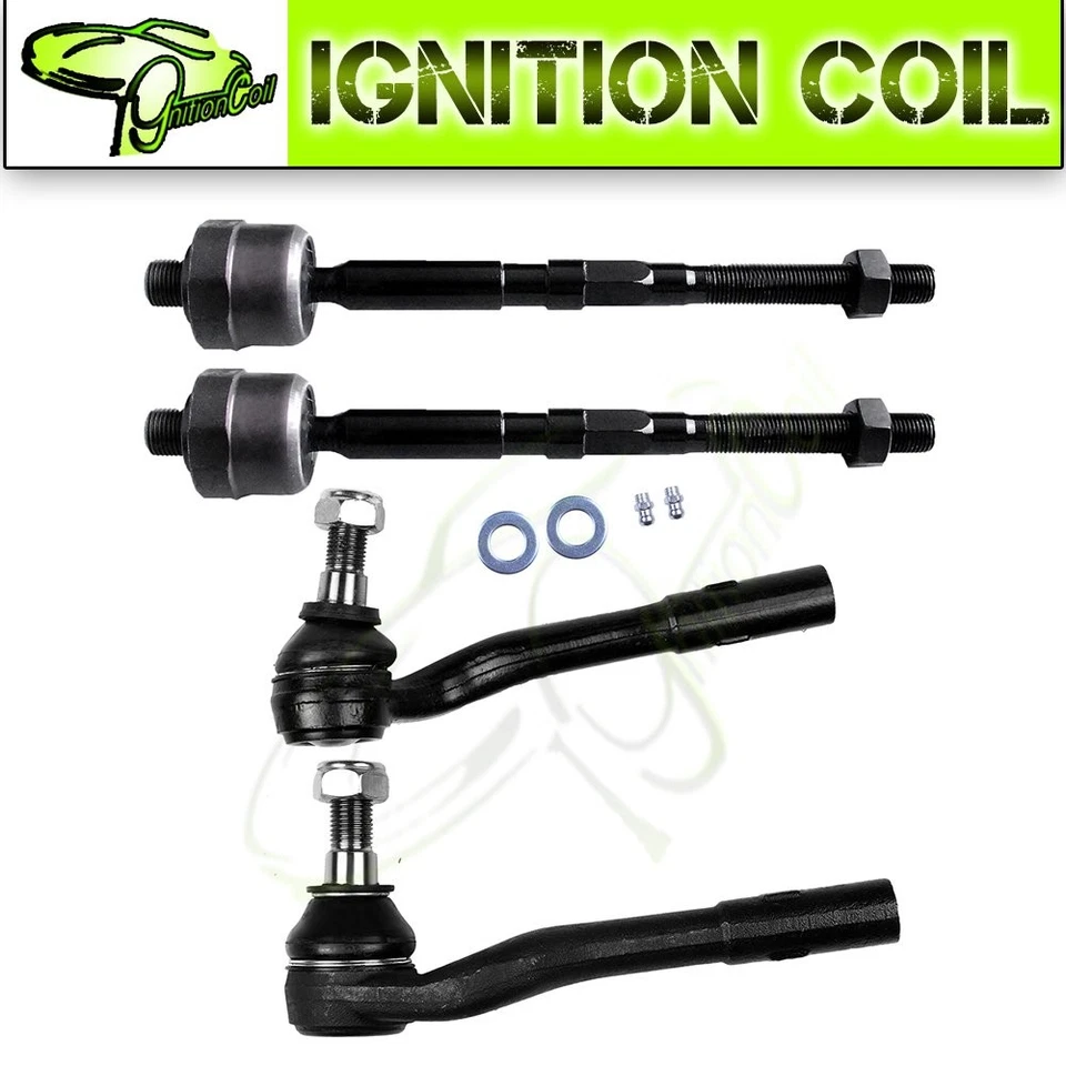 Compatível com Mercedes Benz C240 CLK63 G63 AMG 4x elos de extremidade de haste de amarração laterais internas e externas - Imagem 1 de 4