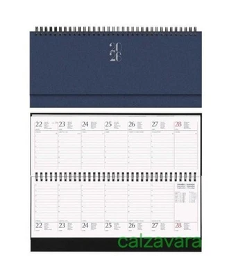 Cangini Agenda Settimanale 2026 - Planning Gommato Tavolo cm 29.8 x 10.5 - Blue - Immagine 1 di 2