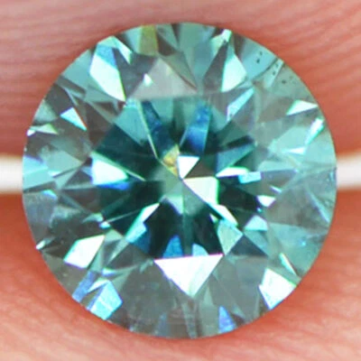 0.44 Carat Round Shaped Diamond Fancy Blue Color Certified Loose Enhanced VS1 - Image 1 of 4