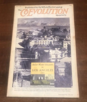 CoEVOLUTION QUARTERLY No. 15 Fall 1977 Solar Hot Water Heaters in LA - Image 1 of 4
