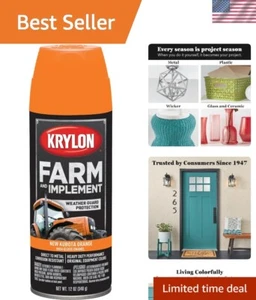 Krylon Farm & Implement Aerosol Spray Paint - Vibrant New Kubota Orange, 12 oz - Picture 1 of 7