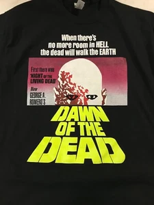 DAWN OF THE DEAD 1978 2-Sided T-Shirt LARGE Screenprinted - Picture 1 of 5