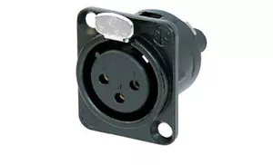 Neutrik NC3FD-S-1-B 3 pole Female Chassis Mount with Screw Terminals - Picture 1 of 3