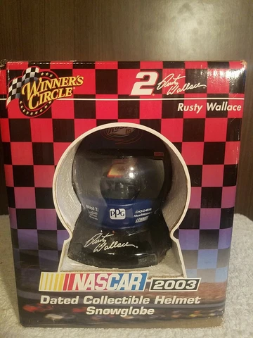 2003 Winner's Circle Rusty Wallace Helmet Snow Globe Cover