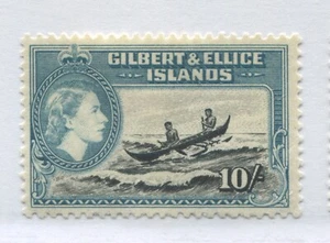 Gilbert & Ellice Islands QEII 1954 10/ mint o.g. hinged - Picture 1 of 1