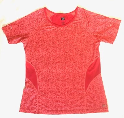 Blusa REI Active Wear manga curta, feminina grande, pull-over, pergaminho coral/laranja - Imagem 1 de 2