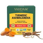 Curcuma biologique VAHDAM + tisane ashwagandha | 15 sachets de thé livraison gratuite 