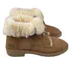 UGG Womens Tan Brown 1012359 Suede Adjustable Lace Up Winter Boots Size US 6.5