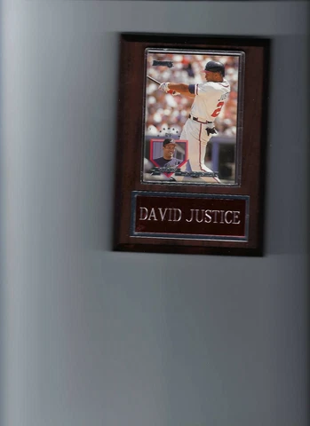 DAVID JUSTICE PLAQUE BASEBALL ATLANTA BRAVES MLB   C Cover