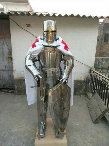 Armadura Medieval Caballero Traje Usable Cruzado Grabado Espartano Batalla Combate Nuevo Foto 1 de 4