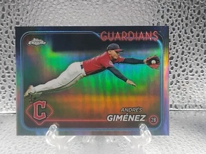 2024 Topps Chrome Refractor Andres Giminez #259 Cleveland Guardians - Picture 1 of 2