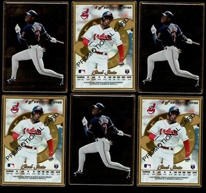 Kenny Lofton 1996 Donruss Leaf Preferred STEEL SAMPLE/PROMO Card GOLD #3/77