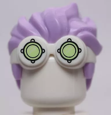 Lego Minifigura Cabello Combo Gafas Lima Lentes Patrón y Lavanda Pelo con Picos Foto 1 de 3