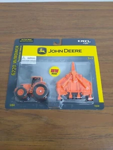 1/64 Ertl Toy John Deere 6220 Tractor With Mower Orange DOT Set - Picture 1 of 1