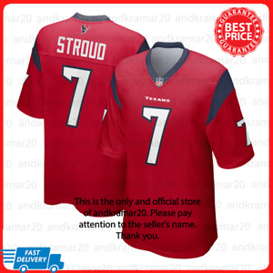 C.J. Stroud #7 Houston Texans 2023-24 Season Red Print Jsy Fanmade All Size