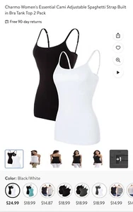 Built-In Bra Tank Tops - Picture 1 of 4