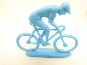 CYCLISTE VELO / RIDER / BIKE -  BLEU / BLUE - PLASTIQUE / PLASTIC - B26 - Picture 1 of 4
