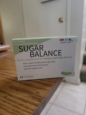 GSL SUGAR BALANCE SUPPLEMENT FOR HIGH GLUCOSE 15 TABLETS/BOX - Image 1 of 4