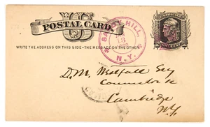 Anuncio de Hughes & Northrup, Oficinas Legales en 1c GPC, Sandy Hill, Nueva York 1880 elegante DOC - Imagen 1 de 2