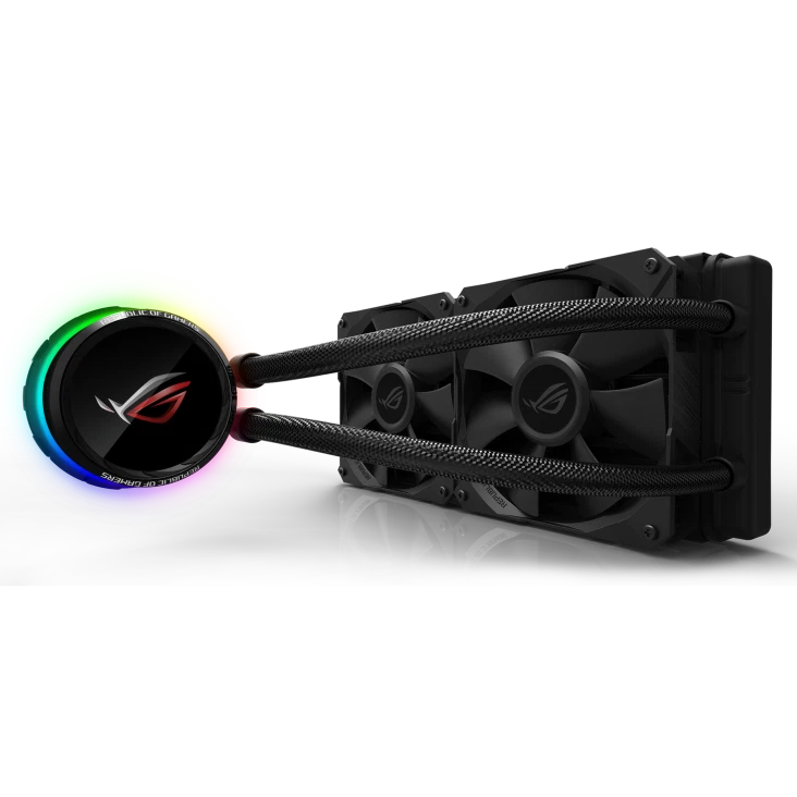ASUS ROG Ryuo 240 RGB AIO Liquid CPU Cooler 240mm Dual 120mm Fans Radiator - Image 1 of 1