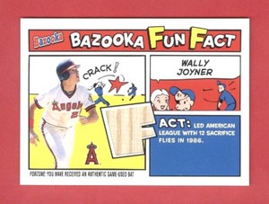 2005 TOPPS BAZOOKA (BB) Wally Joyner SP "FUN FACT" BAT RELIC CHASE CARD #FF-WJ