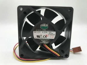 1 PCS COOLER MASTER Fan A7025-33RB-3AN-F2 DC12V 0.22A 7025 7CM 3 Pin - Picture 1 of 3
