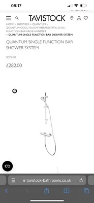 Tavistock Quantum Thermostatic Bar Valve, riser rail Multifunction Handset BNIB - Image 1 of 3