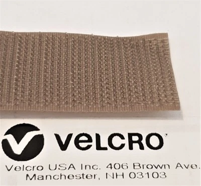 SEW-ON VELCRO 1" / 25mm FASTENER "HOOK"  498 COYOTE BROWN MILSPEC MADE IN USA - Immagine 1 di 4