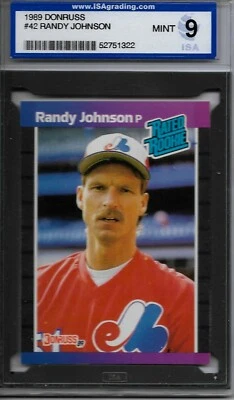 1989 Donruss #42  Randy Johnson RC iSA 9 Mint $$$ - Image 1 of 2