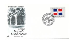 United Nations #461 Bandera Serie 1985, República Dominicana ArtCraft FDC - Imagen 1 de 1
