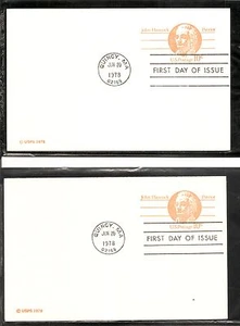 US SC # UX75-UY30 John Hancock. Postal Card FDC. Ready For Cachet - Picture 1 of 1
