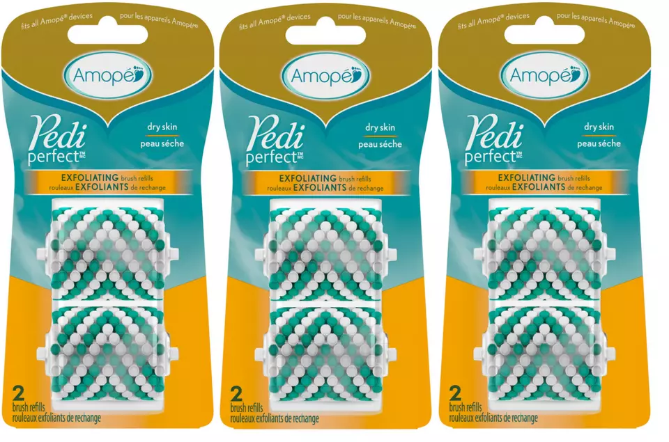 Amope Pedi Perfect Exfoliating Brush Refills for Dry Skin, 2 Refills (3 Pack) - Image 1 of 1