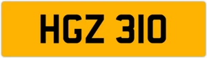 HGZ 310 H 3x3 DATELESS PRIVATE NUMBER PLATE HAN HANNAH HAZEL HARRY HARVE HOL HAZ - Picture 1 of 1