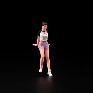 Miniatures 1/43 Leaning Beauty Scene Props Figures Model Fit Cars Vehicles Doll - Picture 1 of 4