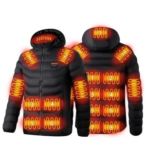 19 Areas Heated Jacket Men Women Winter Electric Heating Coat USB Charge Jacket - Picture 1 of 8