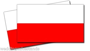 Pegatinas parachoques BANDERA POLACA Polonia paquete de 2 7" de ancho - Imagen 1 de 1