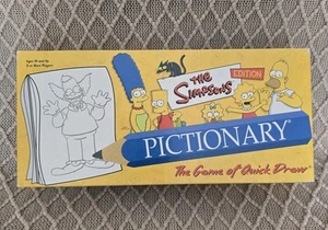 The Simpsons Edition Pictionary Game By USAopoly Rare Board Game Family Fun - Picture 1 of 3