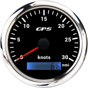 85mm Waterproof Speedometer 0-30knots Gauge Pulse signal Fit Marine Boat Car - Picture 1 of 6